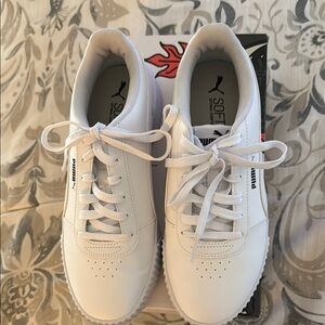 Puma Classic White Lace-Up Sneakers